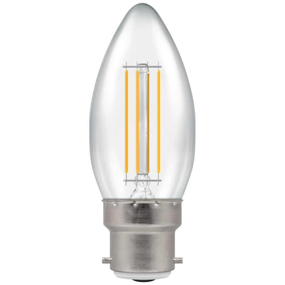 7130 - LED Candle Filament Clear 5W Dimmable 2700K BC-B22d