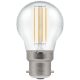 LED Filament Round 4W BC-B22d Clear Cool White