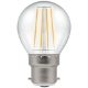 7215 - LED Round Filament Clear 5W Dimmable 2700K BC-B22d