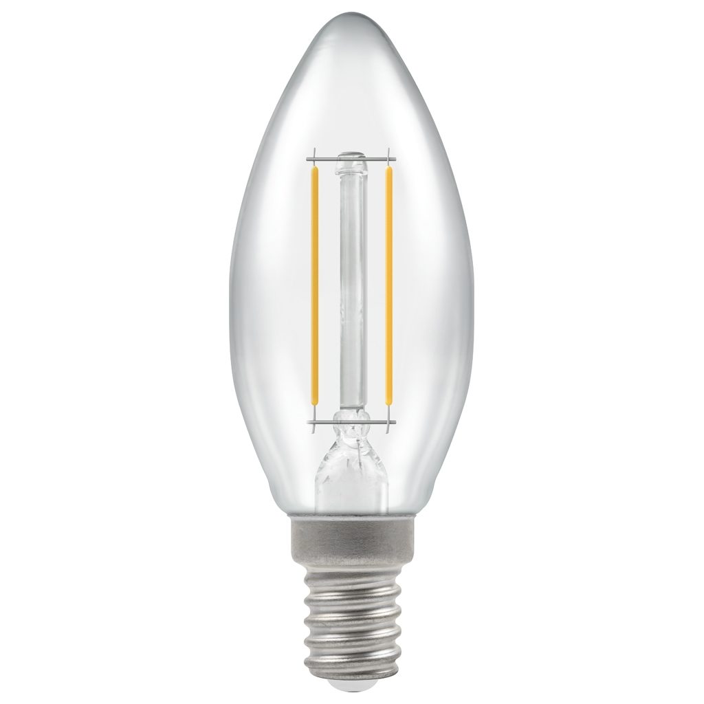 15401 - LED Candle Filament Clear • Dimmable • 2.5W • 4000K • SES-E14