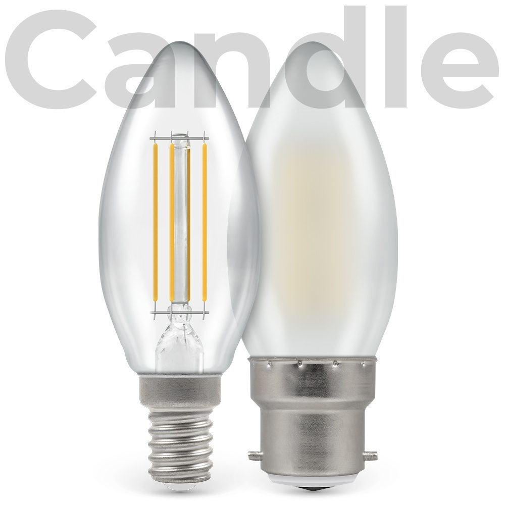 Crompton LED Candle 5W E14 Dim 2700K Clear (40W Eqv)