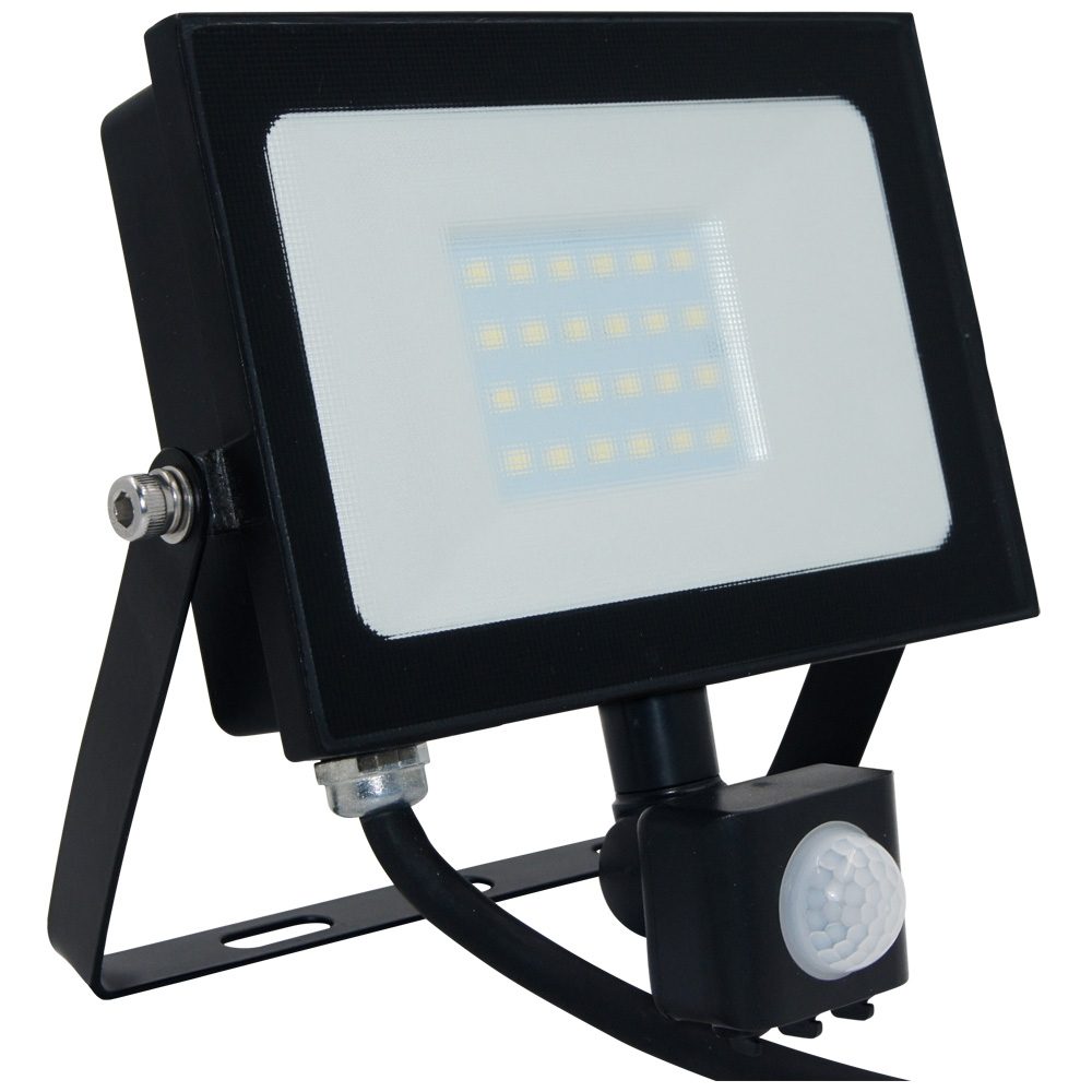 Atlas Mini 2 LED Floodlight/PIR IP65 Black 20w 1350lm-12608
