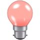 ROU25PIBC - Coloured Round 25W Pink BC-B22d