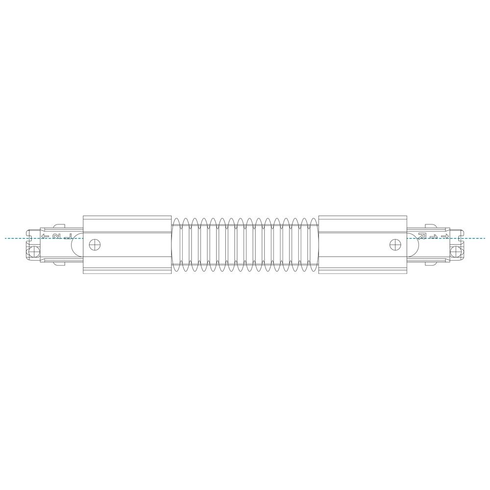 10796 - Flexible Coupler For 3 Circuit Track White