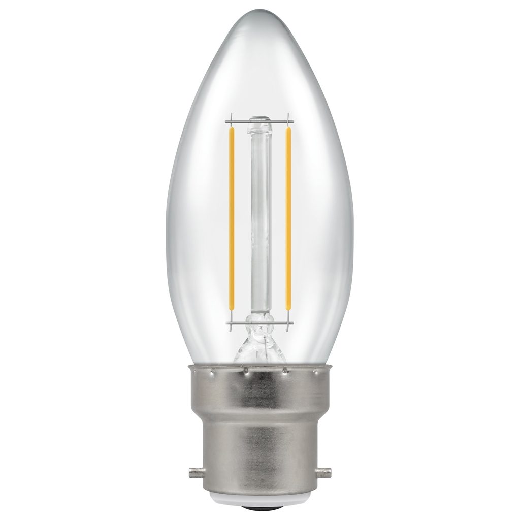 15661 - LED Candle Filament Clear • 2.2W • 2700K • BC-B22d