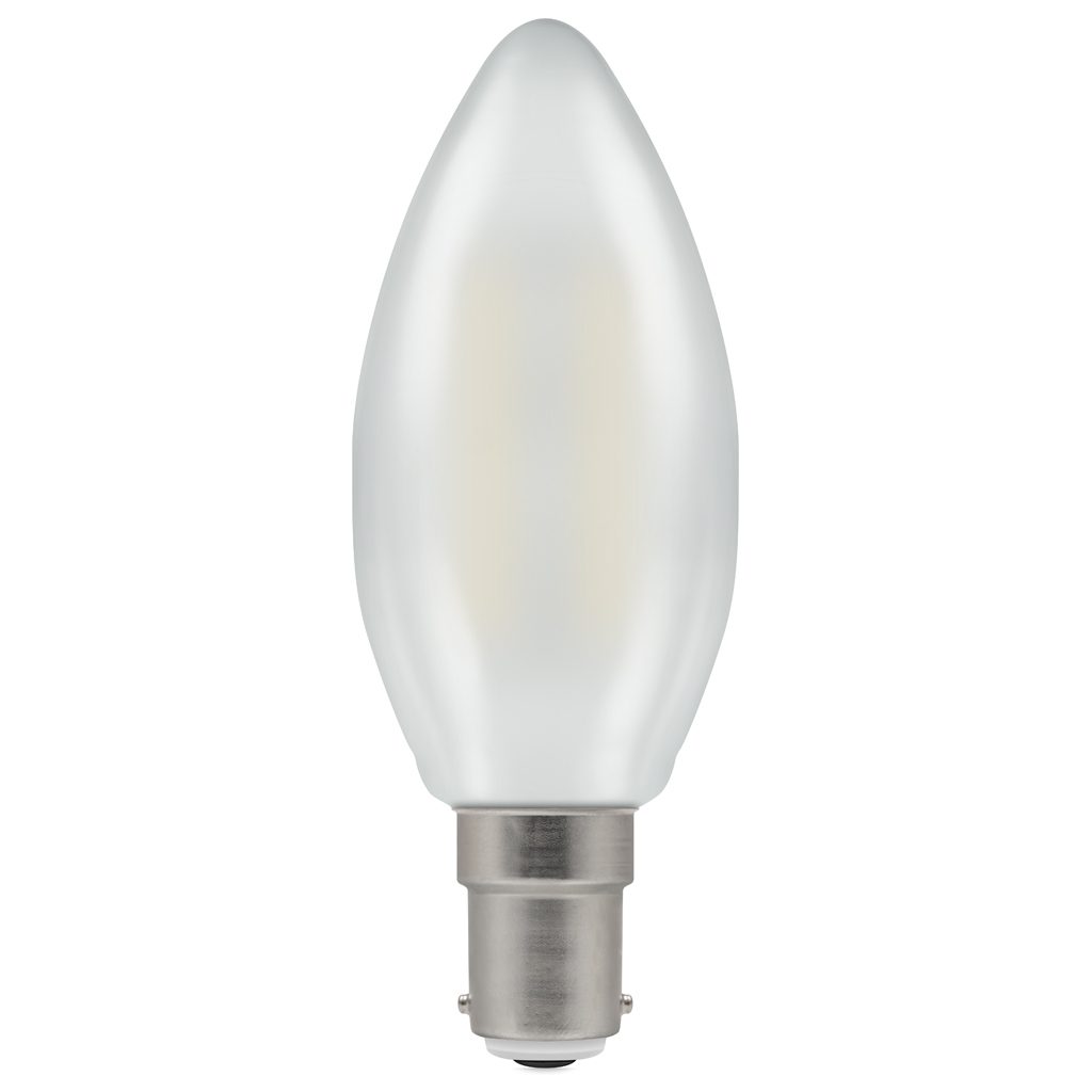 15371 - LED Candle Filament Pearl • Dimmable • 2.5W • 2700K • SBC-B15d