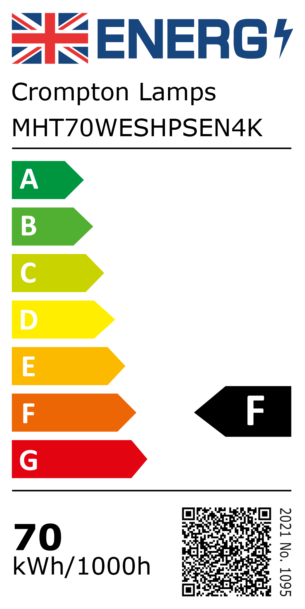 New 2021 Energy Rating Label: Stock Code MHT70WESHPSEN4K